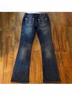 Gorgeous Miss Me Boot Jeans With Embroidered Back Pockets 34” Inseam